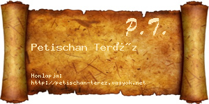 Petischan Teréz névjegykártya